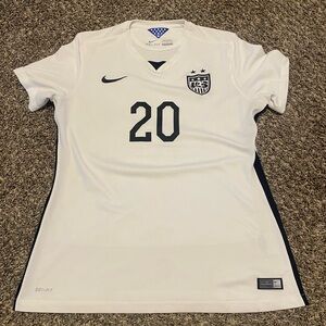 Nike Women's White and Black Soccer Jersey